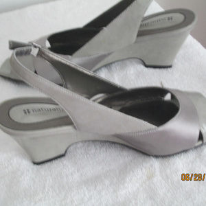 Naturalizer 'Radiant' peep silver dress sandals